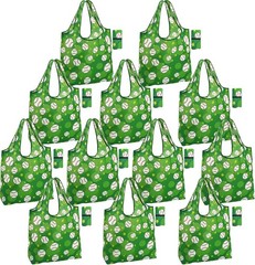 12-pack Baseball Party Tote Bags Women Large 15 x 16 x 5 in Durable Reusable