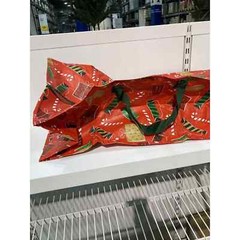 Ikea VINTER Storage Bag Christmas Pattern red 13 ¾x28 ¾x11 ¾ 20 gallon NEW