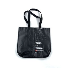 LULULEMON Large Black Manifesto Reusable Shopping Tote Bags Travel Beach Gym