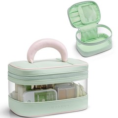 VLANDO Travel Makeup Bag, Large Toiletry Bag for Women Mint Green