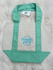 TRADER JOE- BAG MINT GREEN LIMITED EDITION TOTE SHOULDER BAG WITH SIDE POCKET