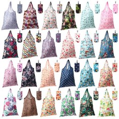 24 Pcs Foldable Reusable Shopping Bag Recycle Travel Grocery Bag Fold to Pock…