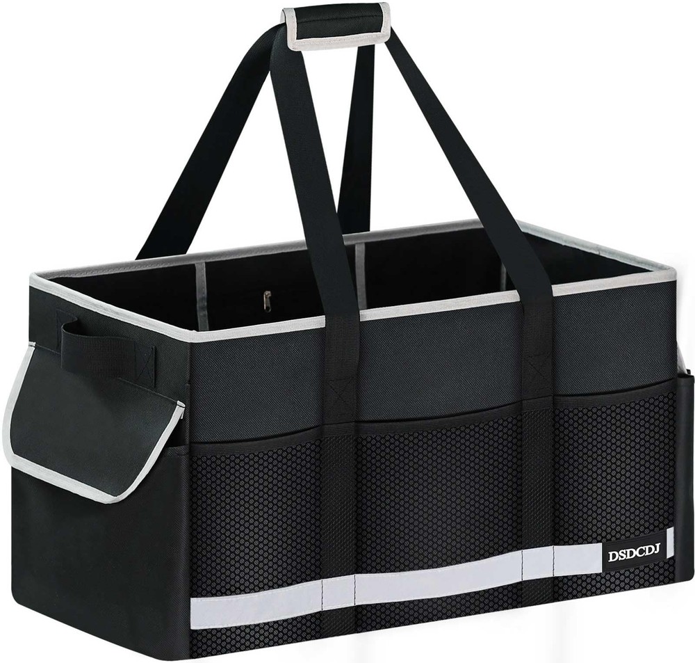 Upgrade Extra Large Utility Tote Bag with Reflective Strip Standing Reusable …