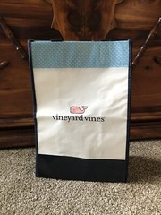 Vineyard Vines Small Reusable Shopping Tote Bag Travel 12” x 9”Whale Logo