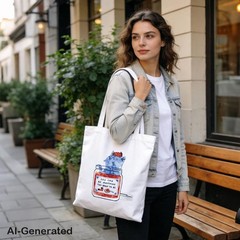 Inspirational Canvas Tote Bag, You Can Be Anything You Want To Be Reusable Sh…