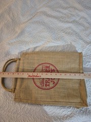 💥 TRADER JOE’S Reusable Jute WINE BAG 6 Bottle Beverage Tote RARE