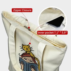 Canvas Tote Bag for Men, Book Bags for Book Lovers Gifts Bookworm Readers Lib…