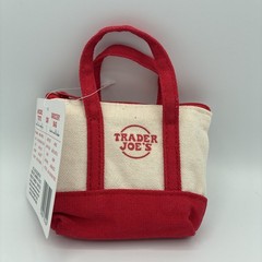 Trader Joe’s Canvas Micro Tote Red with Reusable Grocery Bag