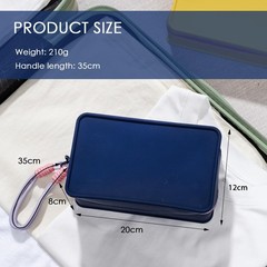 Travistar Silicone Travel Makeup Bag – Large Capacity Make Up blue-regular