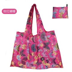 3 pc print waterproof 210D big grocery bag reusable strong foldable nylon bag