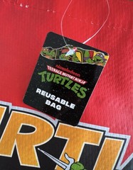 Nickelodeon TMNT Turtle Power Reusable Shopping Bag Large Red 18x14x3″