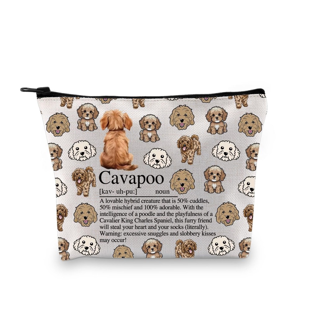 PXTIDY Cavapoo Dog Lovers Gift Definition Cosmetic ONE SIDE, Beige