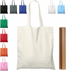 5 | 15 | 25 | 50 Pack 15” X 16” Natural Cotton Tote Bags, Lightweight Blank Bu