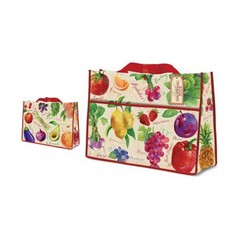 Sweet Harvest Fruits & Veggies Reusable Shopping Tote Bag 18″ x 13″ Punch Studio