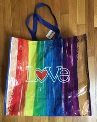 LOVE Rainbow 🌈Reusable Shopping Bag~EcoTote TJ Maxx Colorful NWT