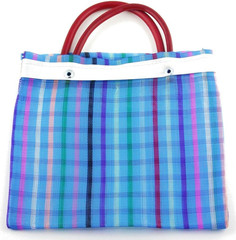 12 Assorted Color Mini Mexican Mercado Bags – 7.5 Inch High Thread Mesh