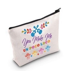 LEVLO Miguel Cosmetic Make Up Bag Cartoon Movie Fans Gift You Un Poco Loco