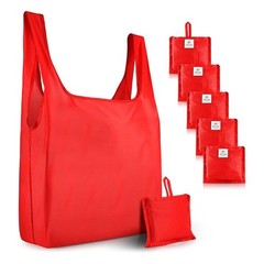 Zulay Kitchen 5 Pack 50 Pound Reusable Grocery Bags -Large Foldable Reusable Bag