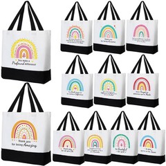 12 Pcs Employee Appreciation Tote Bags Thank You Canvas Tote Bulk End of Year…