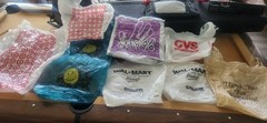 Vintage Plastic Grocery Bags Lot X9 Walmart Target Cvs Journeys