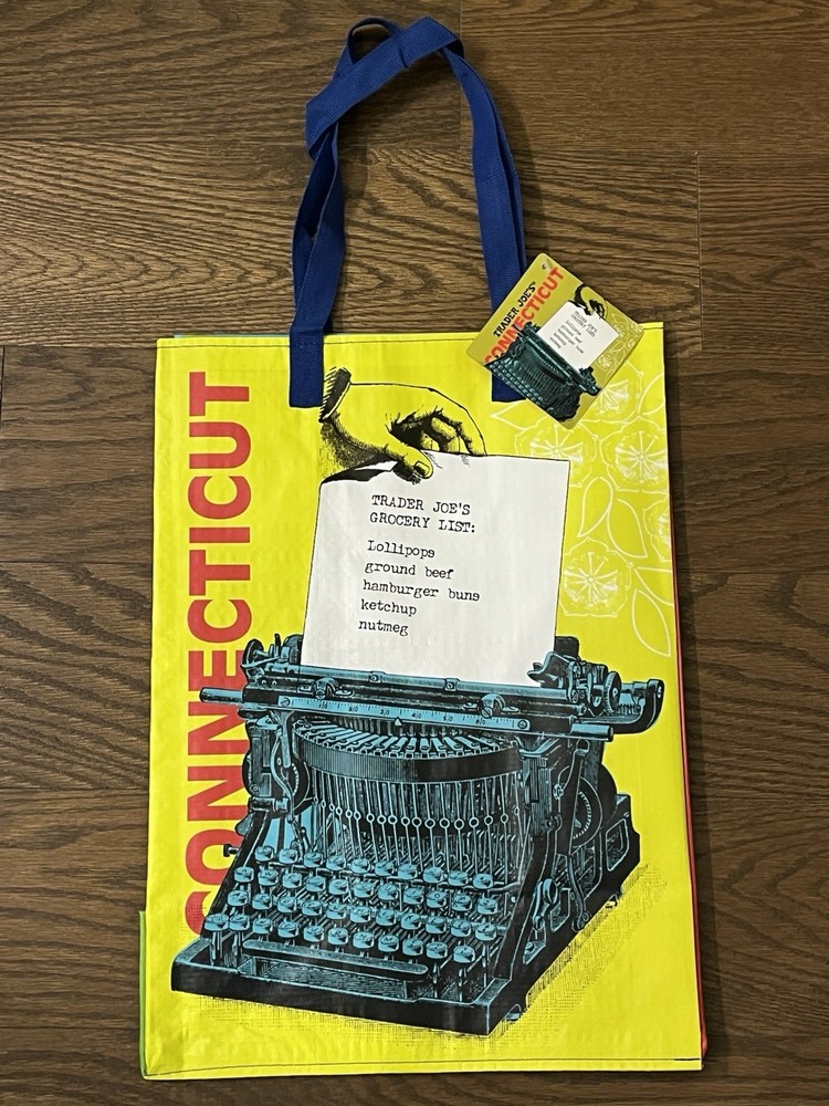 Trader Joe’s Reusable Connecticut State/Region Tote Reusable Bag 6 Gal