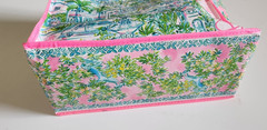 Lilly Pulitzer – Palm Tree Green Pink Reusable Shopping Bag 15x11x7″