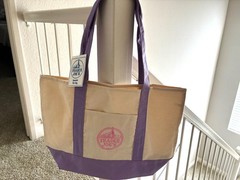 2026 Pastel Trader Joe’s LARGE Purple Easter Tote Limited Ed Canvas Bag Lavender