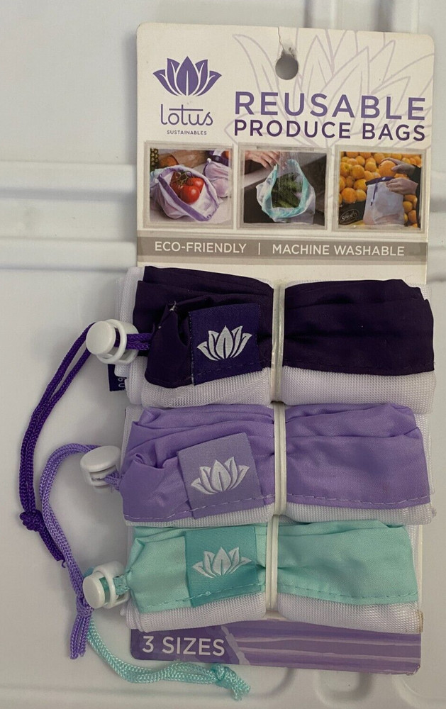 Lotus Reusable Produce Bags Small Medium & Large NEW