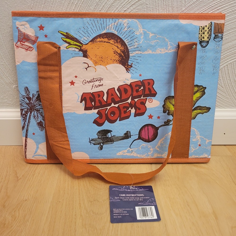New- December release- Trader Joes 6 GAL Stand Up Collapsible Grocery Tote Bag