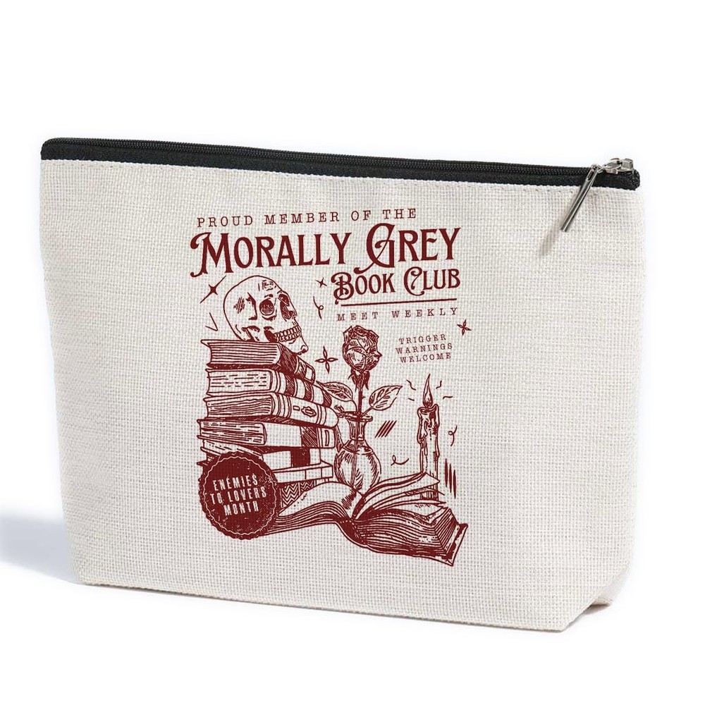 ZHAMEN Dark Romance Makeup Bag, Book Lovers 10.5″x 7″x 2.5″, Multicolor 1283