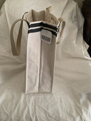 Citizen Canvas Reusable Tote Shopping Bag Striped Beige/Black 12x8x16 in