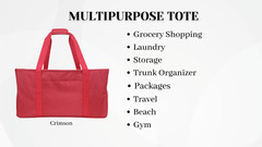 Extra Large Multipurpose Collapsible Utility Tote Bag