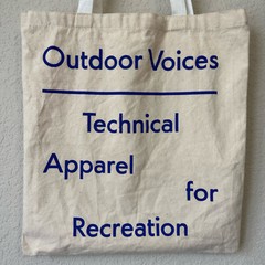 Outdoor Voices “Technical Apparel for Recreation” Reusable Tote Bag Ivory OS
