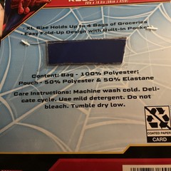 Marvel Spiderman XL Reusable Grocery Shopping Bag with Pocket 23″x 16.5″ **New*