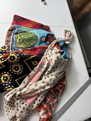 bundle Free People Linen Cloth Lightweight Shopping Tote Bag Multicolor Boho