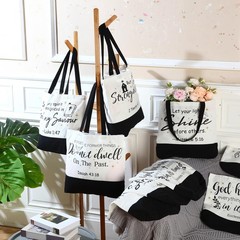 SilTriangle 10 Pcs Christian Gift Bible Tote Bags for Women Religious Bible R…