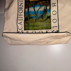 EnviroTote Small Canvas Reusable Tote Bag Beige Graphic Print Rare Book School