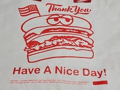 Cookman Good Chef’s Wear “Have A Nice Day” Hamburger Reusable Tote Bag 12×9