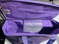 Trader Joe’s Large Insulated Reusable Shopping Bag Purple Polyester Zipper Mesh