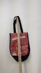 Lululemon Tote Bag Small Reusable 9×12 inches red with text friendship
