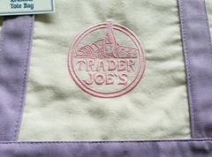 Trader Joe’s Lavender Light Purple Large Cotton Canvas Tote Bag Spring 2026 NWT