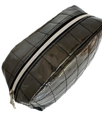 Makeup Cosmetic Mirrored Bags Travel Puffy Quilted Puffer Black Lancôme Women’s