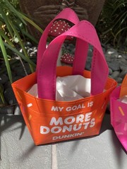 Dunkin’ Donuts Mini Reusable Tote Bags Sprinkles More Donuts Set of 2