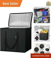 1Pk Insulated Reusable Grocery Bags, Collapsible Cooler Bag for Groceries, He…