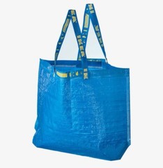 IKEA Medium Blue 17 ¾x7x17 ¾ “/10 Gallon Reusable Shopping Tote Carrier Bag