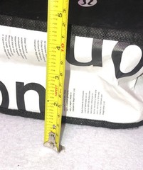 Lululemon Reusable Plastic Bag Tote Shopping Lunch Black White 12 x 9 x 4