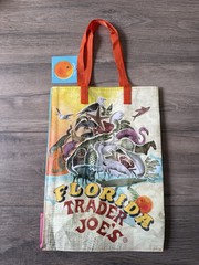 New Trader Joe’s Reusable Grocery Bag, Florida Theme, 6 Gallons Capacity
