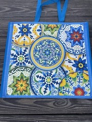 TJX LARGE Shopping Tote Bag COLORFUL CIRCLES 😎 Reusable Eco Friendly