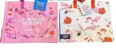 Trader Joe’s Reusable Gift Bags Holiday 2025 Set Of 2 White Pink Lot SOLD OUT!