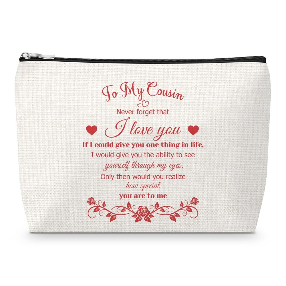 Sfodiary Cousin Christmas Birthday Gift Makeup Bag for
